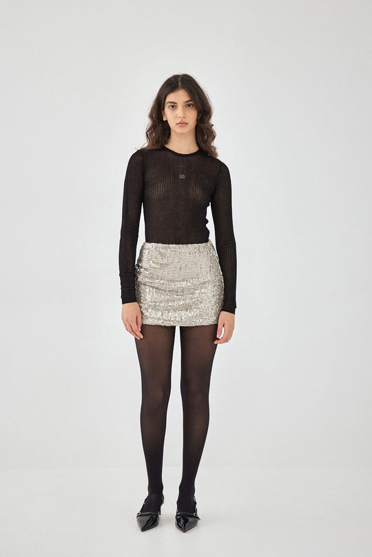 Sequined Mini Skirt - Dé Rococo