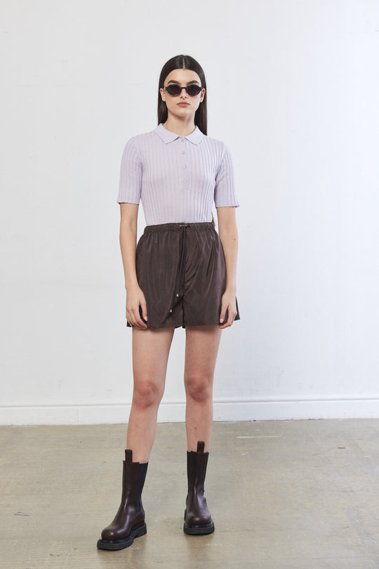 Knitted Short Sleeve Polo - Dé Rococo