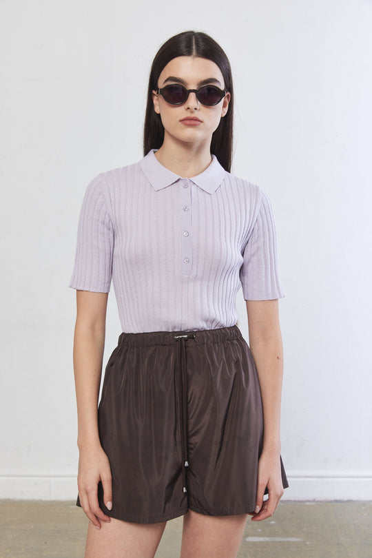 Knitted Short Sleeve Polo - Dé Rococo