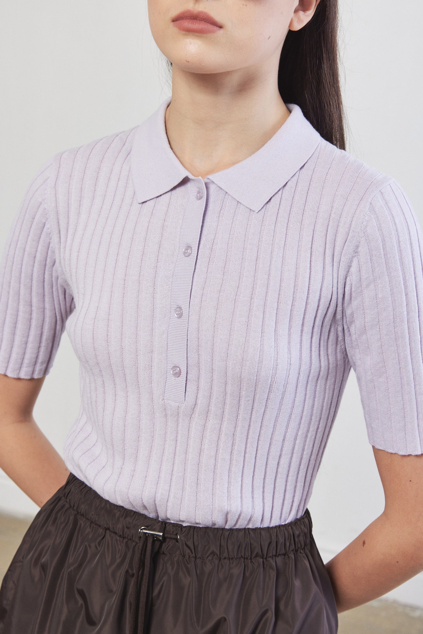 Knitted Short Sleeve Polo