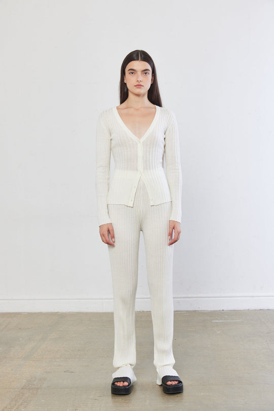 Knitted Straight Pants - Dé Rococo