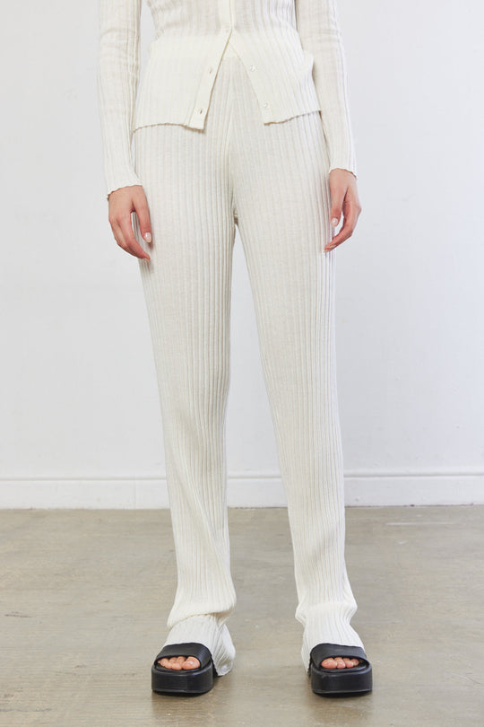 Knitted Straight Pants - Dé Rococo