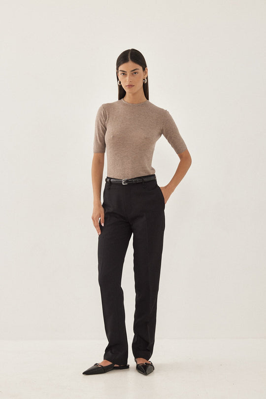 Knitted Mid Sleeve T Shirt - Dé Rococo