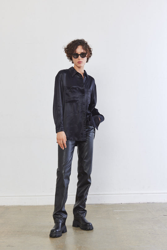 Satin Buttoned Blouse - Dé Rococo