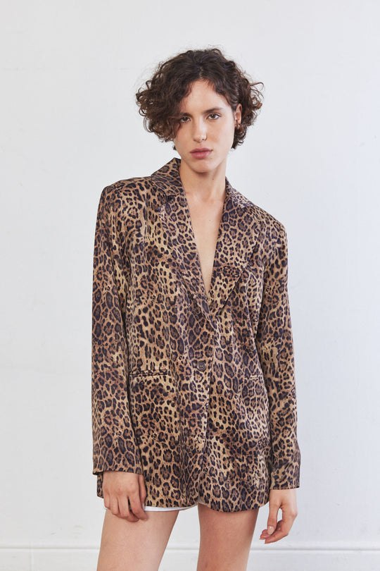 Satin Tailored Blazer - Dé Rococo