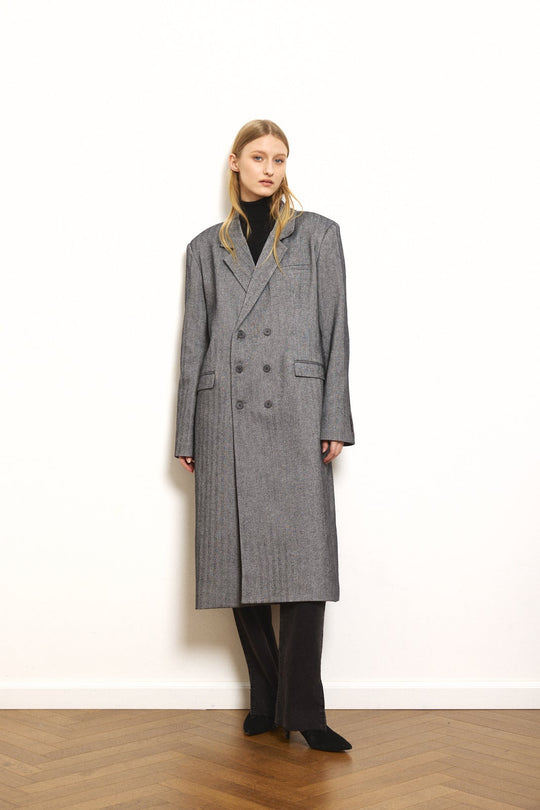 Longline Tailored Coat - Dé Rococo