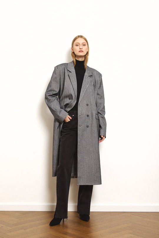 Longline Tailored Coat - Dé Rococo