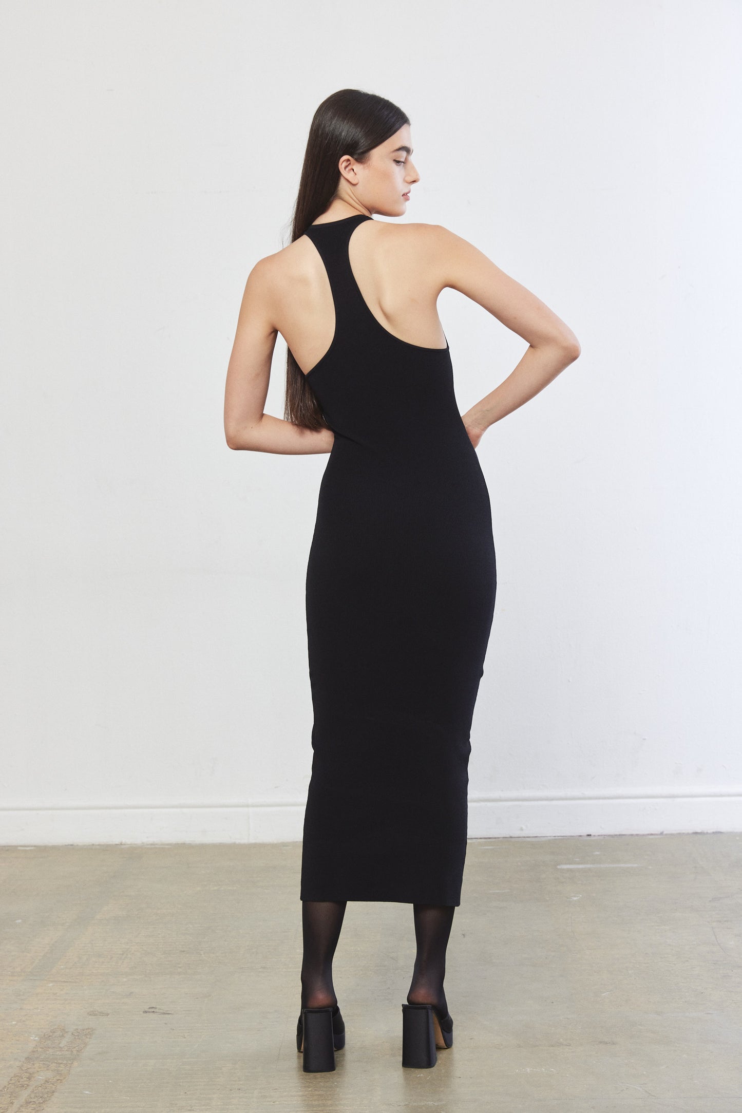 Tight Ribbed Halter Dress - Dé Rococo