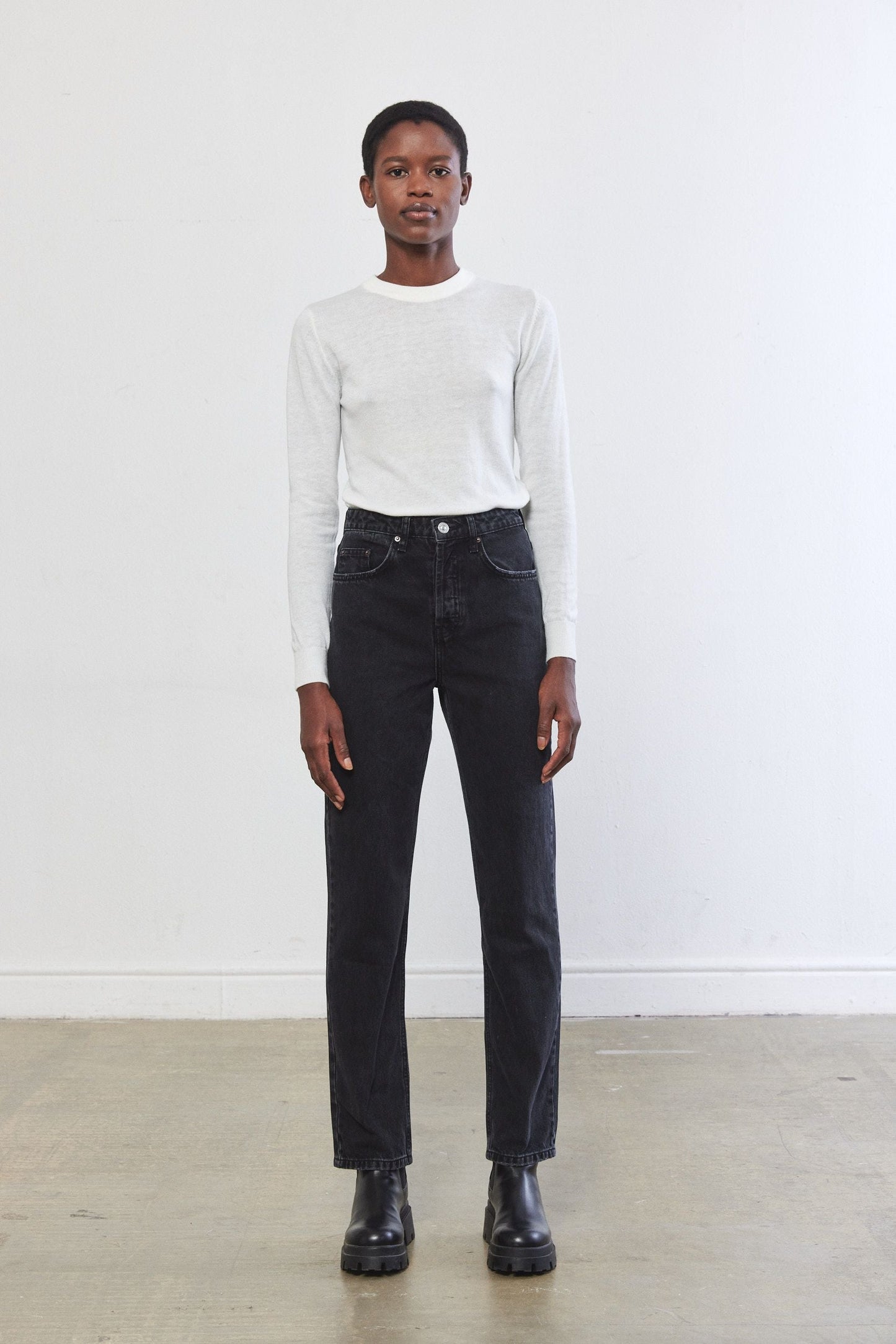 No.6| High Waist Straight Full Length Denim - Dé Rococo