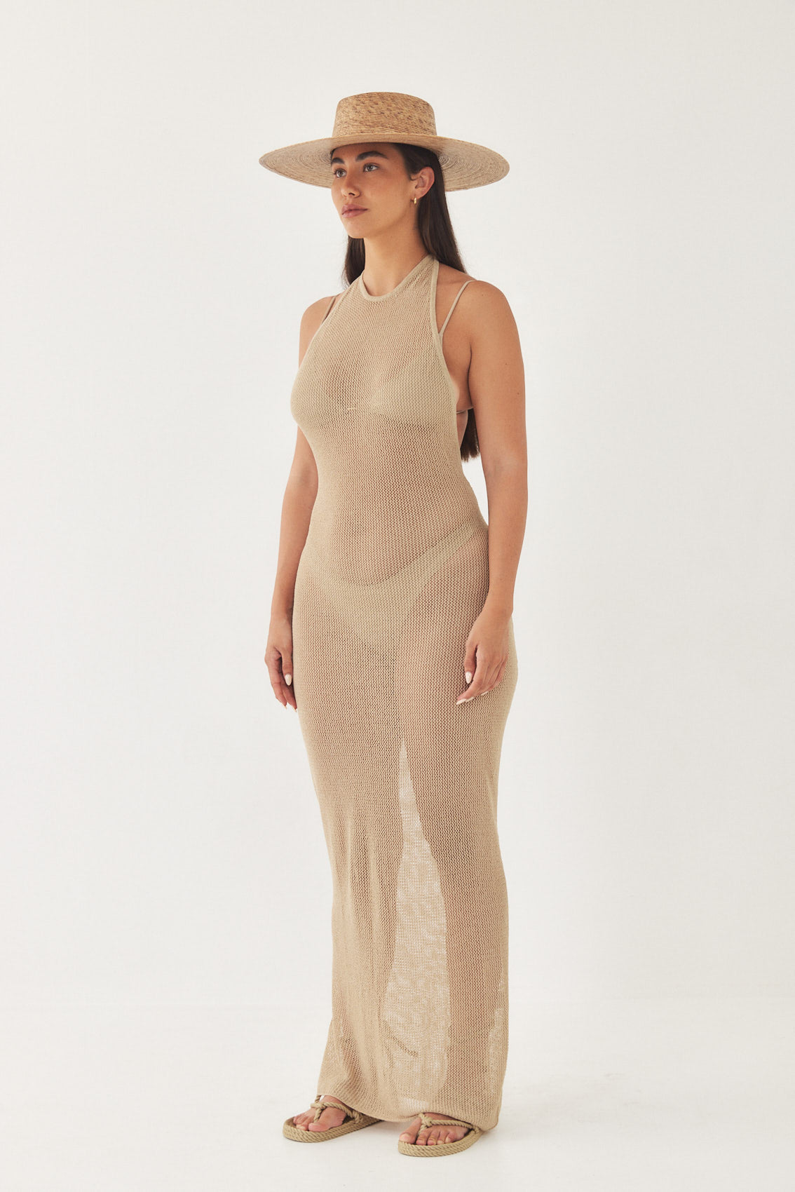 Halter Crochet Maxi Dress - Dé Rococo