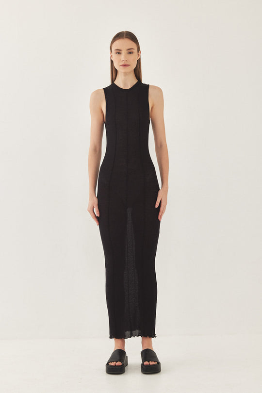 Sleeveless Maxi Soft Curling Sheer Dress - Dé Rococo