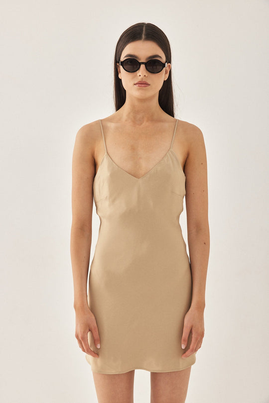 Satin Slip Mini Dress - Dé Rococo