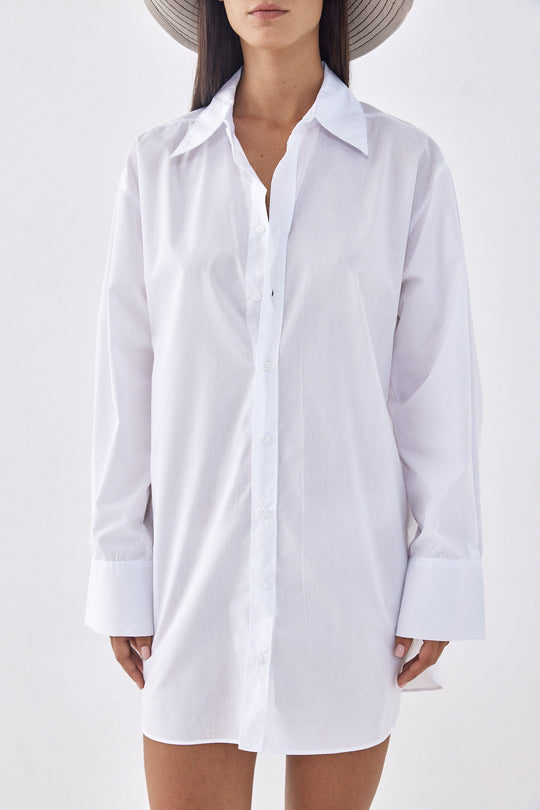 Cotton Button Down Mini Dress - Dé Rococo