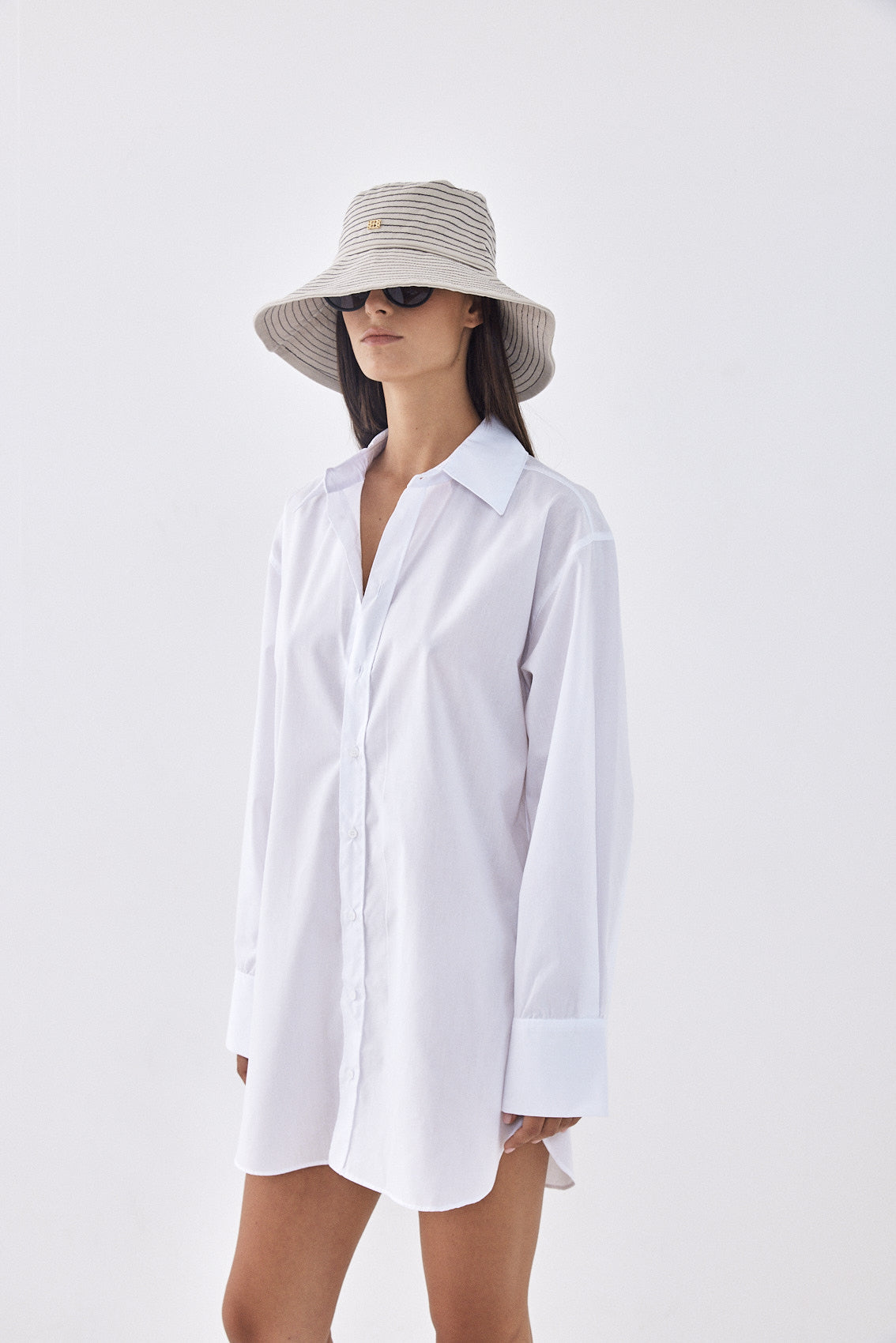 Cotton Button Down Mini Dress - Dé Rococo