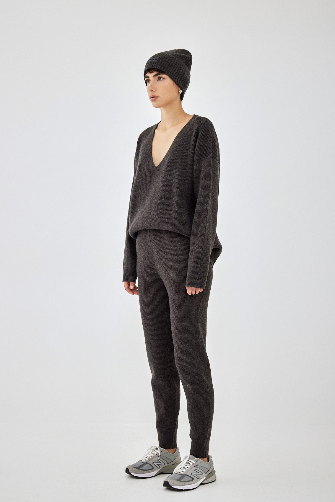 Knitted Ribbed Jogger - Dé Rococo