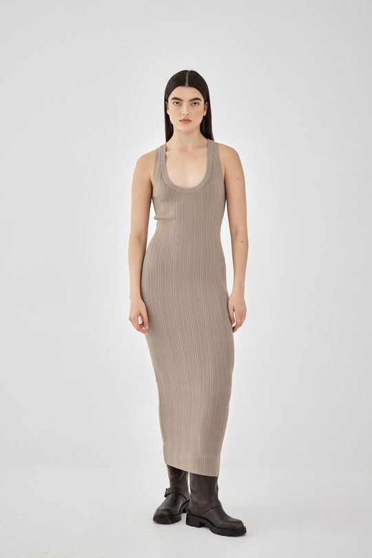 Ribbed Tight Knit Dress - Dé Rococo