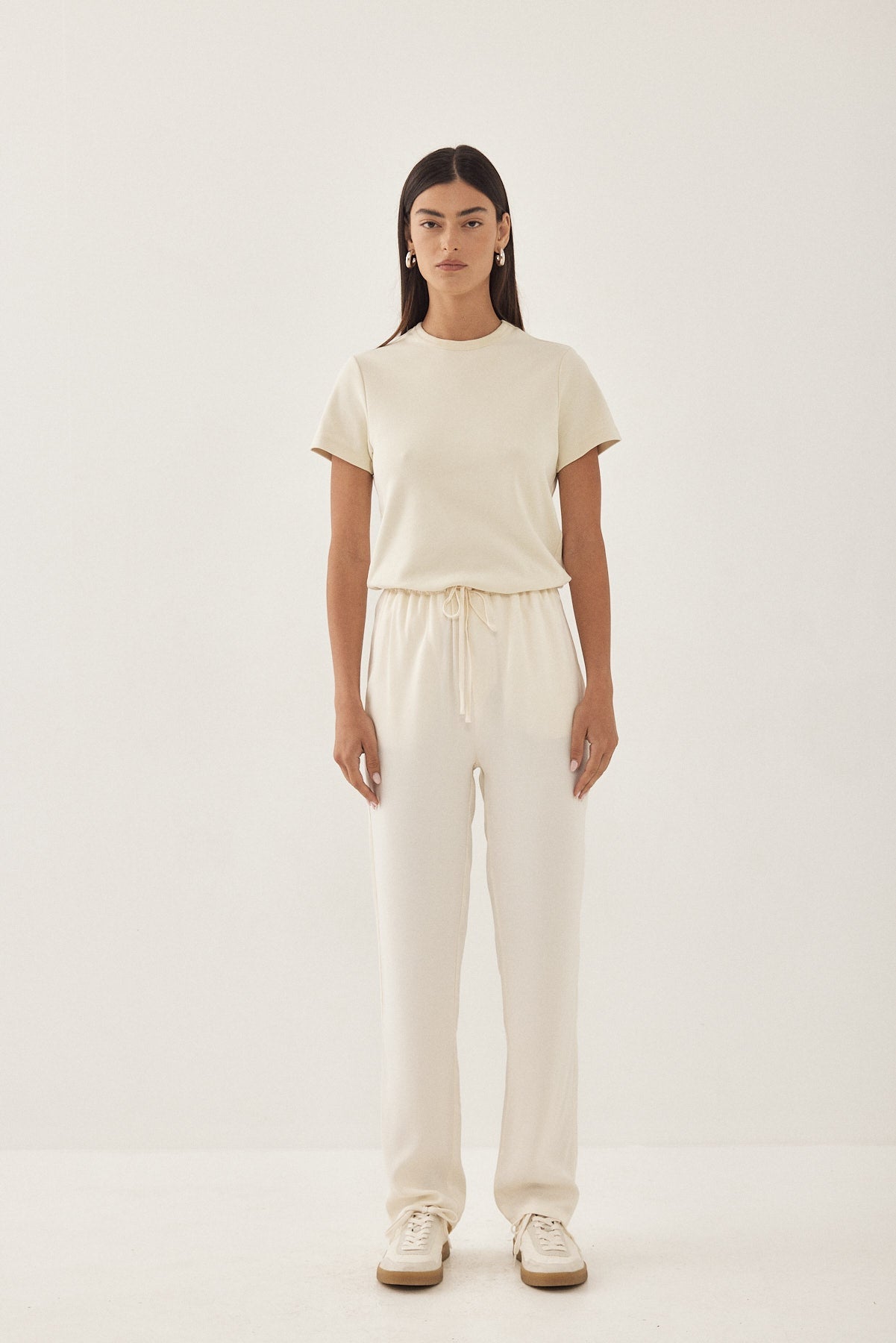 Satin Drawstring Pants - Dé Rococo