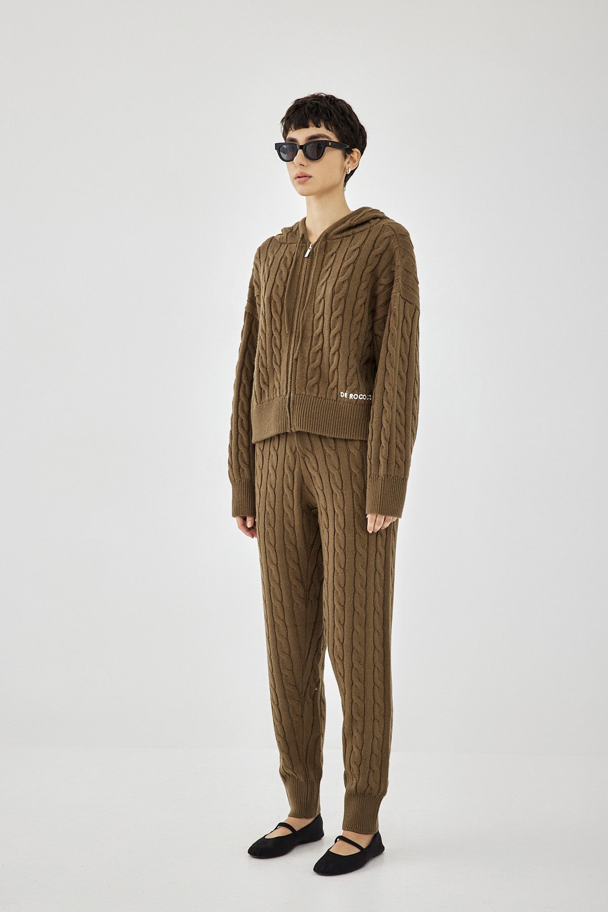 Cable-Knit Zipped Sweater - Dé Rococo