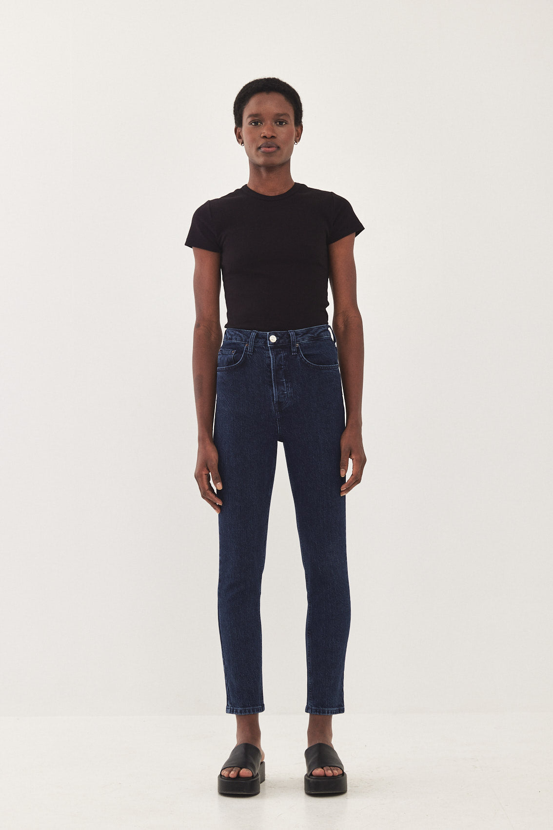 No.4 High Waist Slim Cropped Denim - Dé Rococo