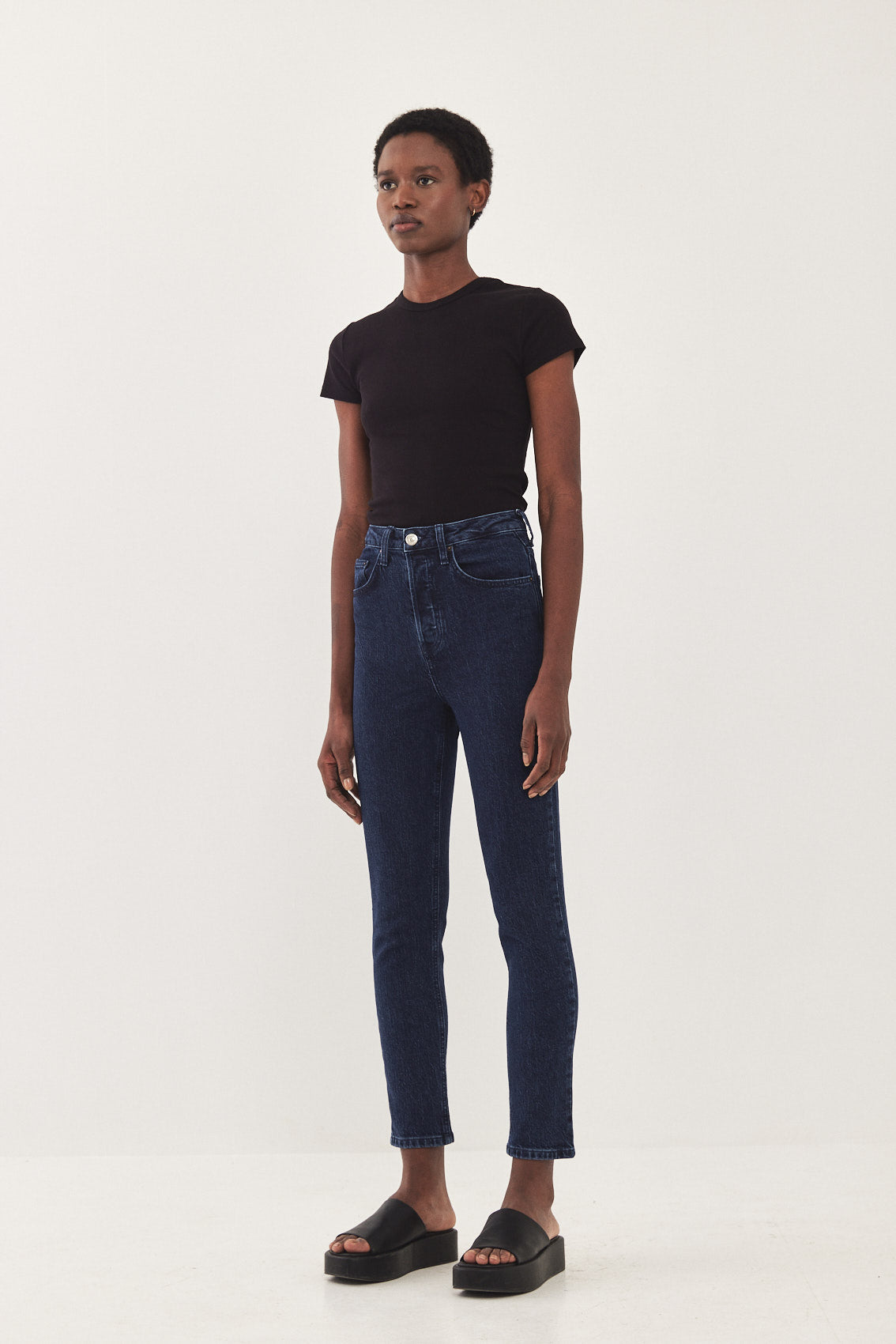 No.4 High Waist Slim Cropped Denim - Dé Rococo