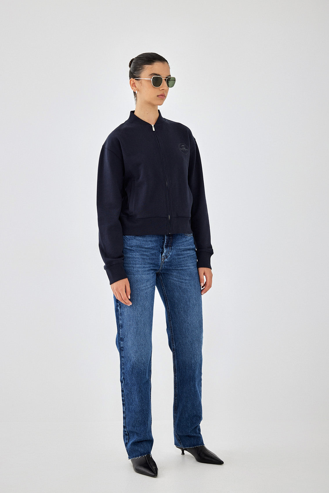Cropped Zipped Sweatshirt - Dé Rococo