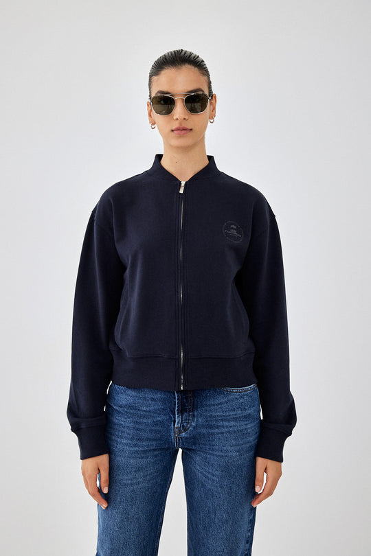 Cropped Zipped Sweatshirt - Dé Rococo