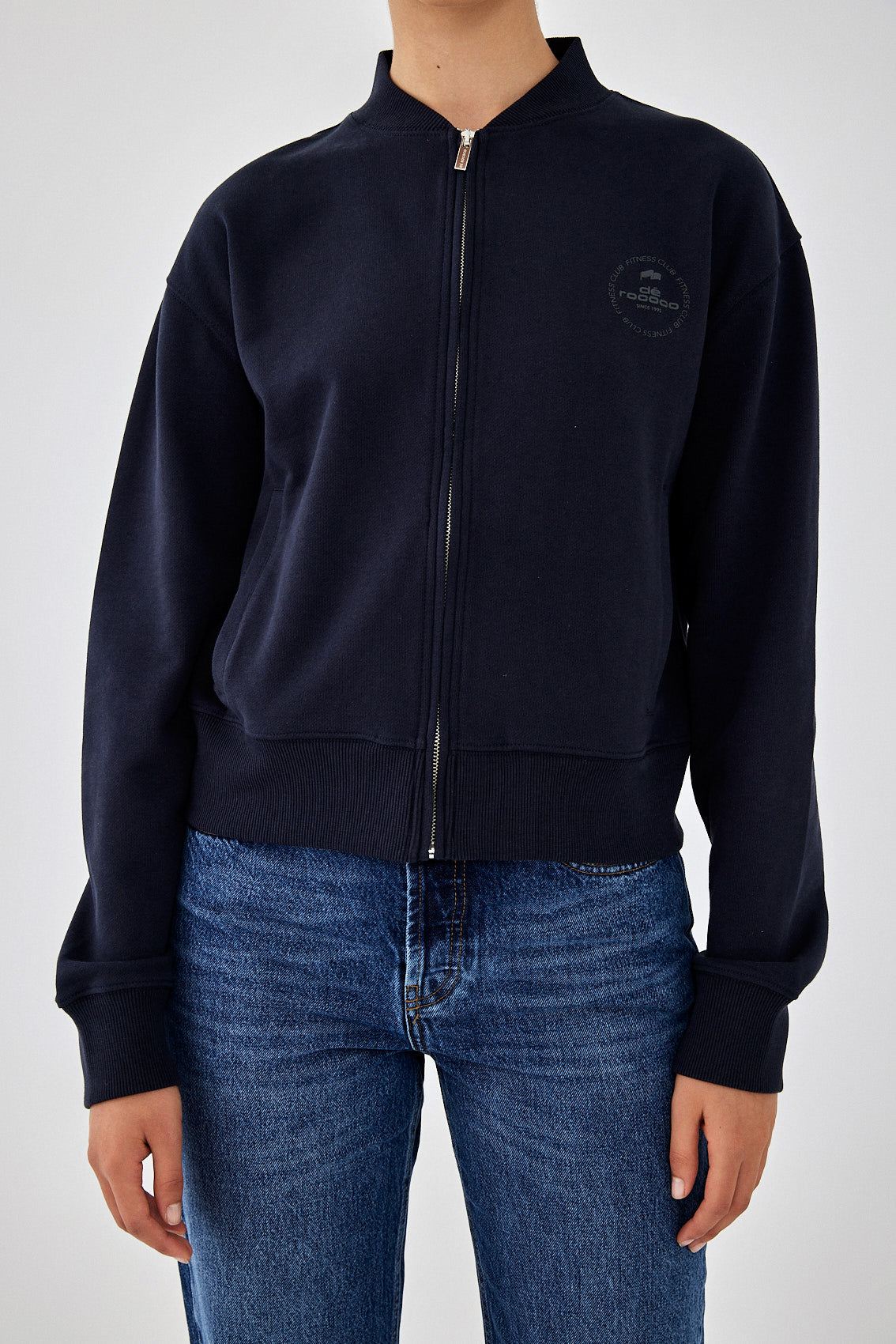 Cropped Zipped Sweatshirt - Dé Rococo