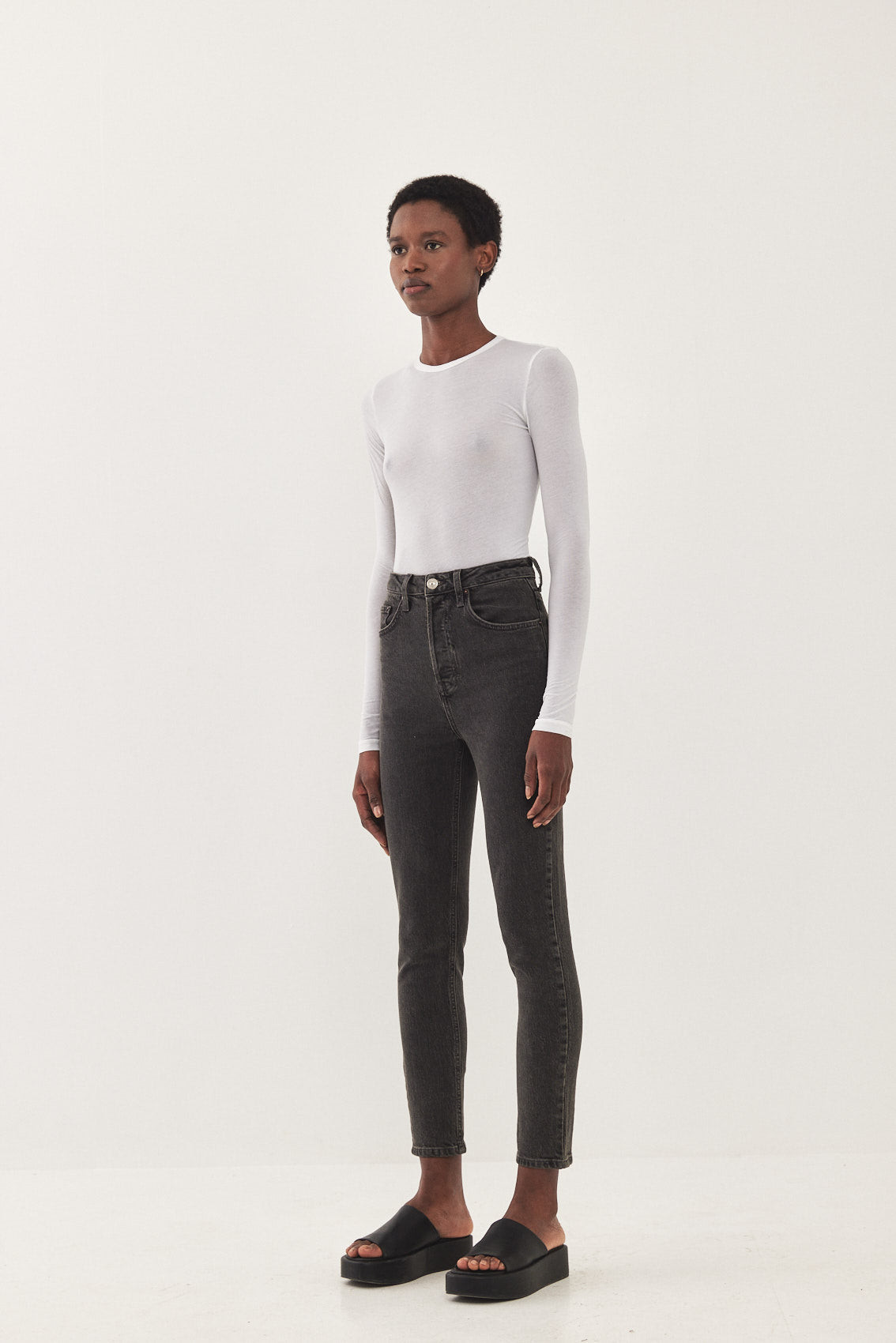 No.4 High Waist Slim Cropped Denim - Dé Rococo