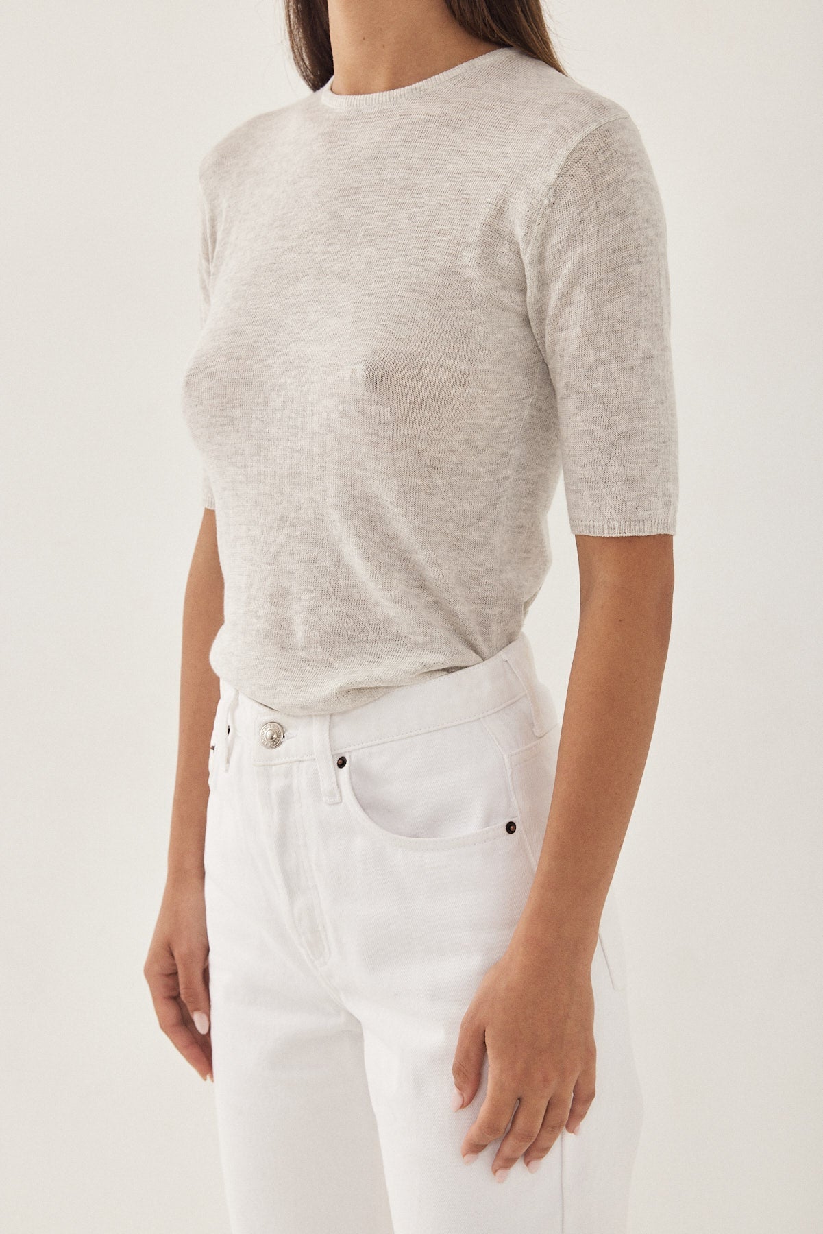 Knitted Mid Sleeve T Shirt - Dé Rococo