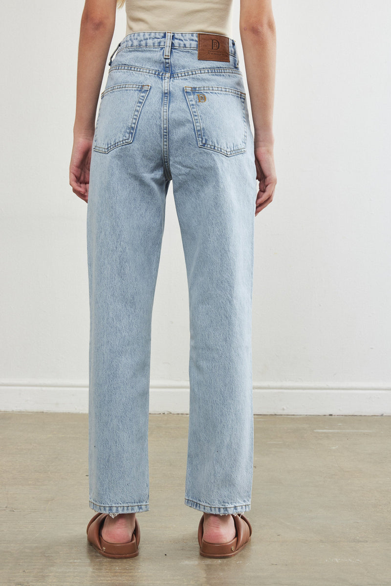 No.5| High Waist Straight Cropped Denim