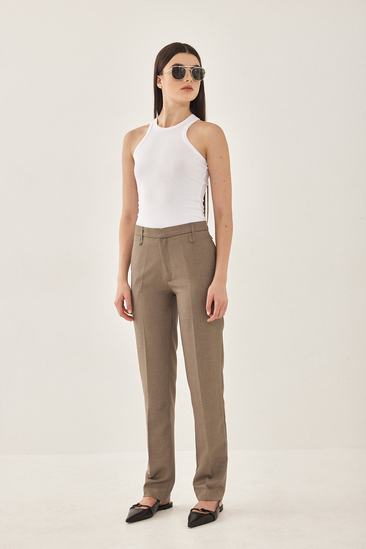 Mid Rise Slim Daddy Pants - Dé Rococo