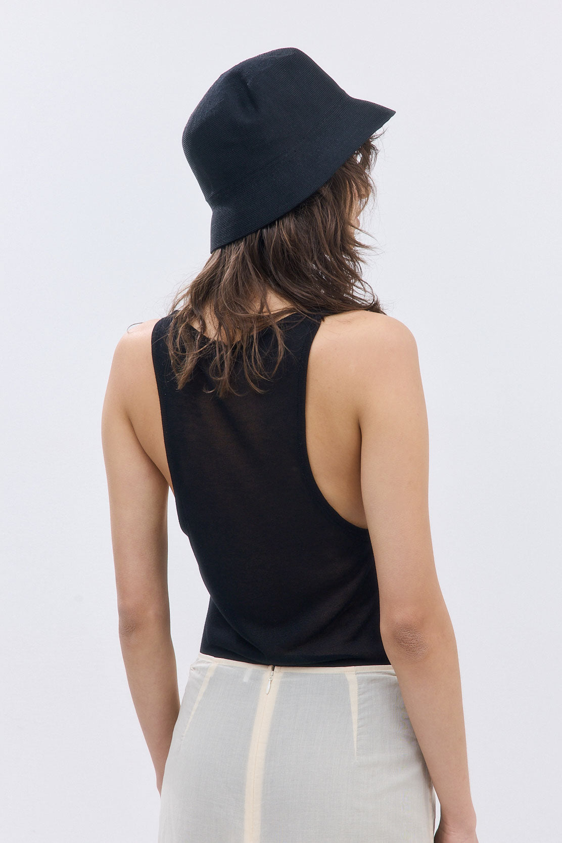 Semi Sheer Deep Scoop Tank