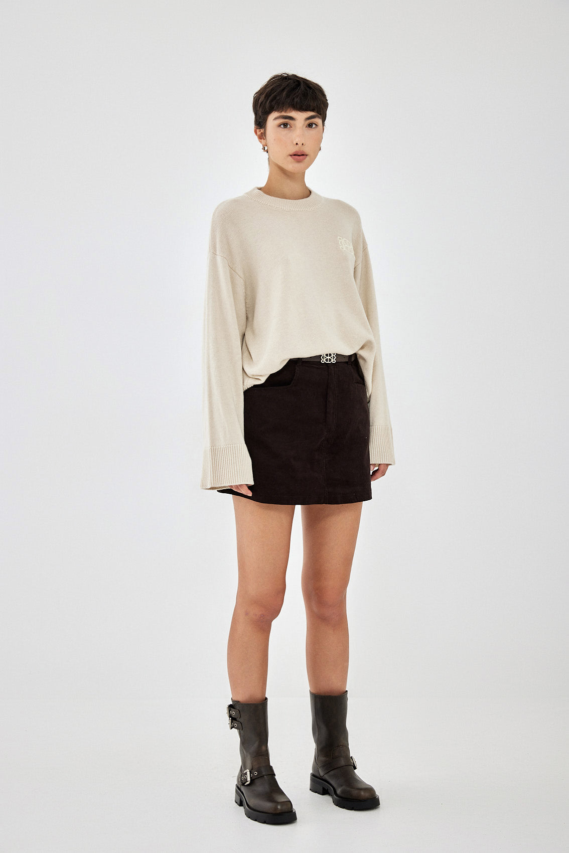 Corduroy A Line Mini Skirt - Dé Rococo