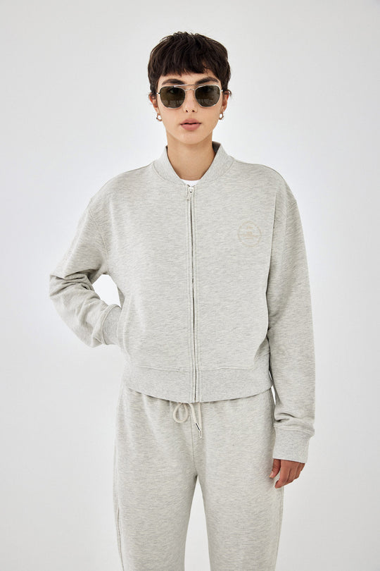 Cropped Zipped Sweatshirt - Dé Rococo