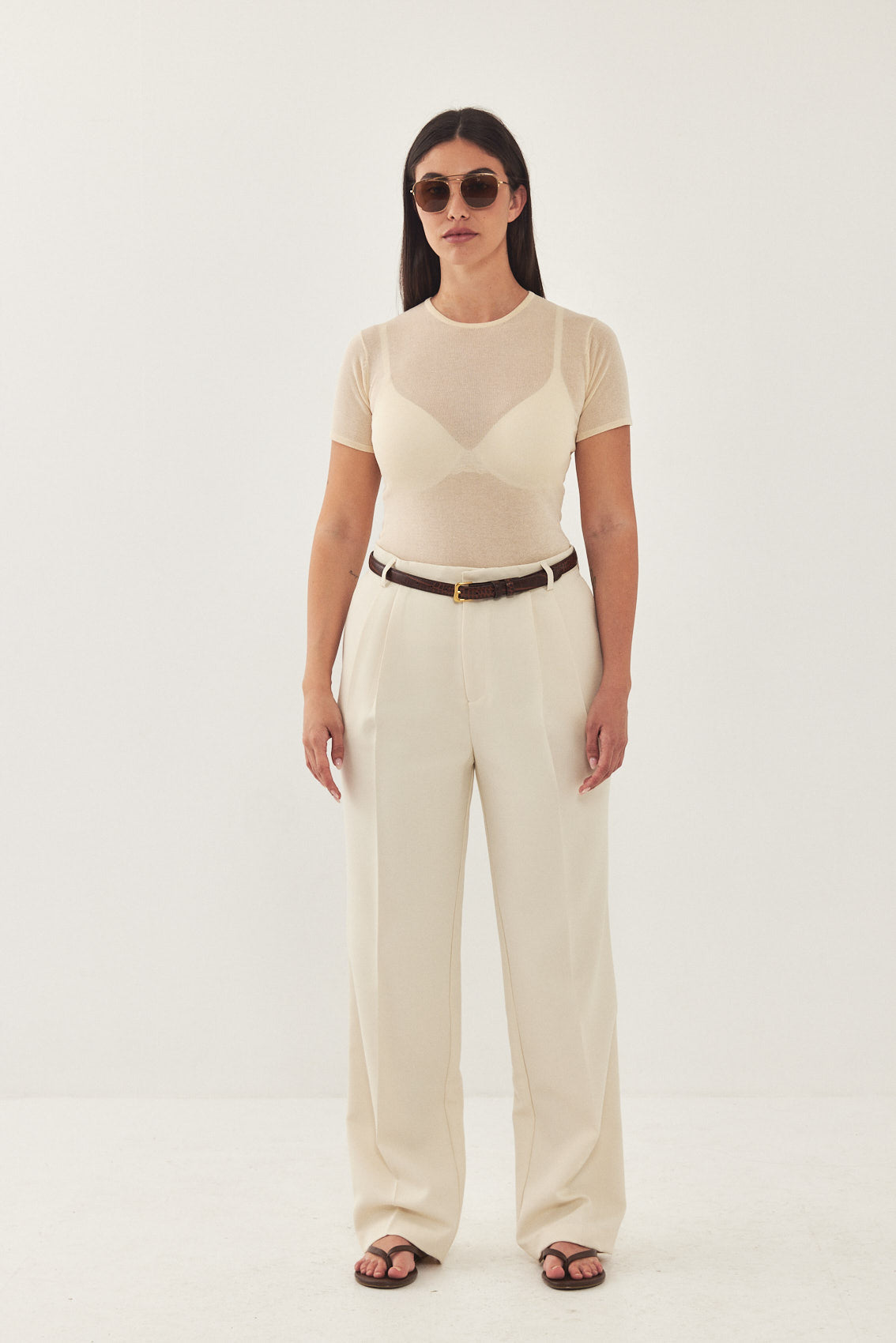 Sheer Knitted T Shirt - Dé Rococo