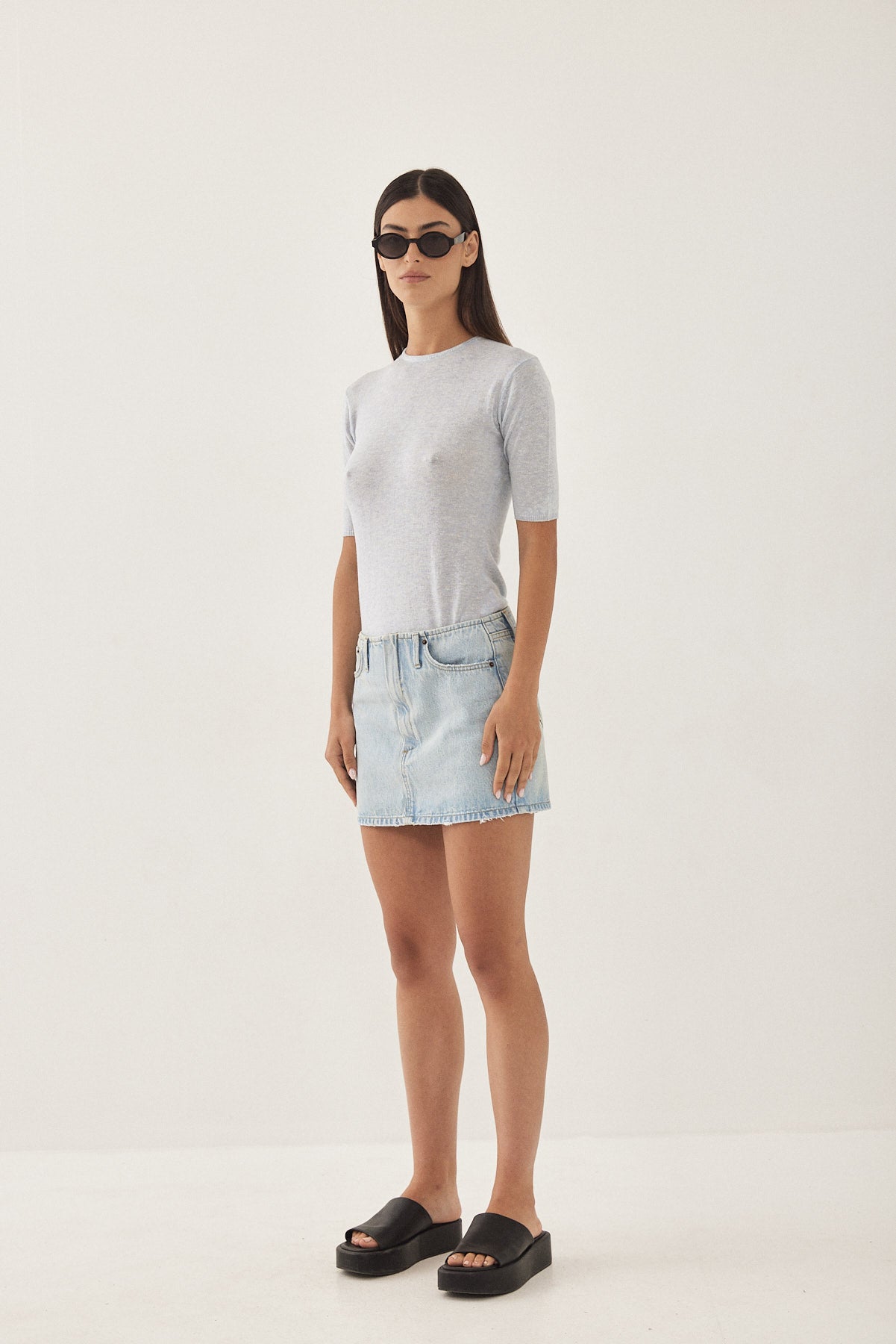 Knitted Mid Sleeve T Shirt - Dé Rococo