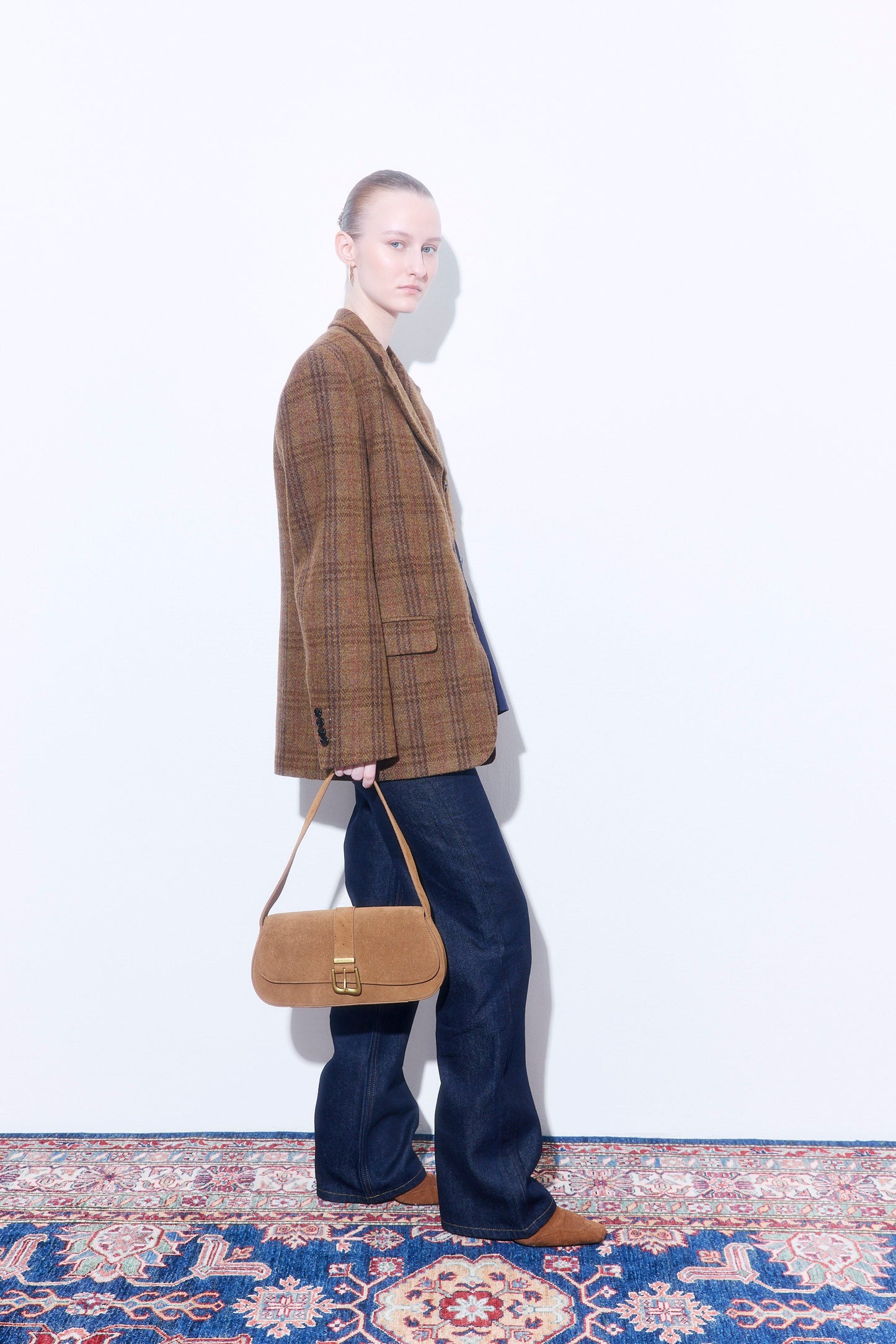 Tailored Wool Plaid Jacket