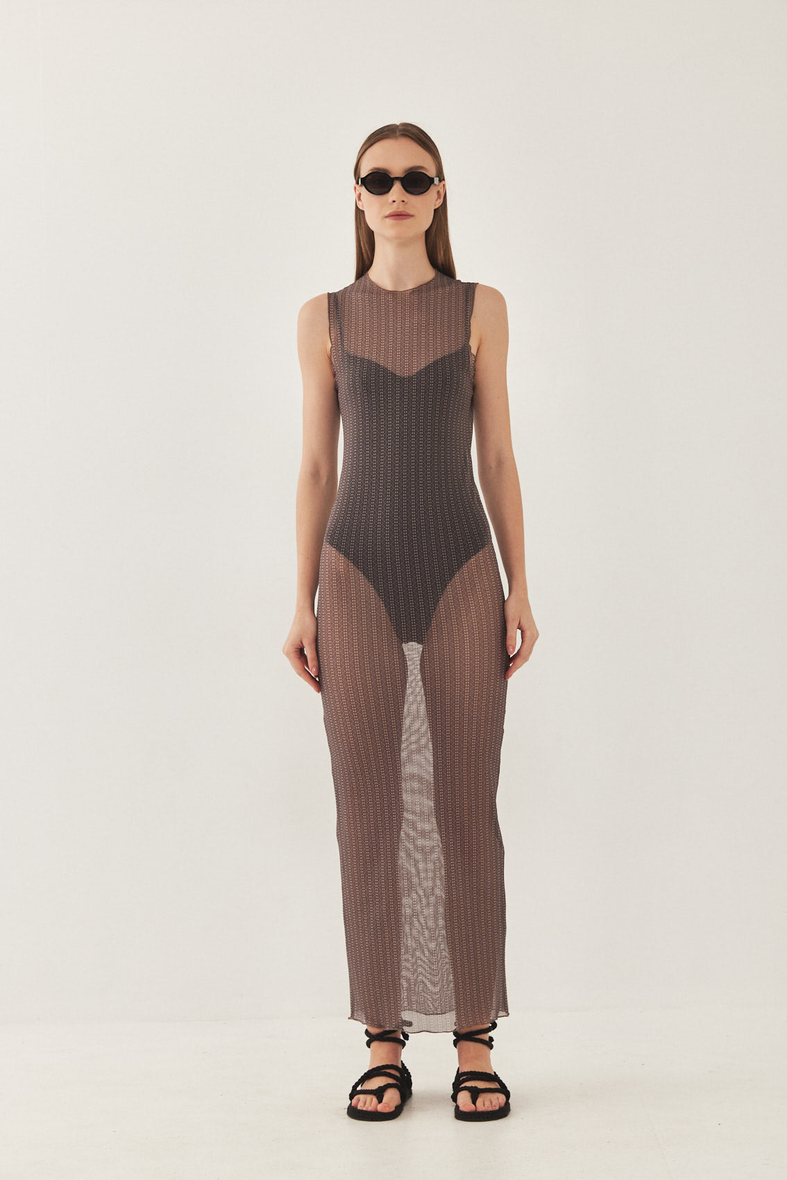 DR Logo Mesh Muscle T Dress - Dé Rococo