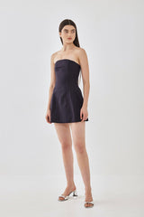 Volume Strapless Mini Dress