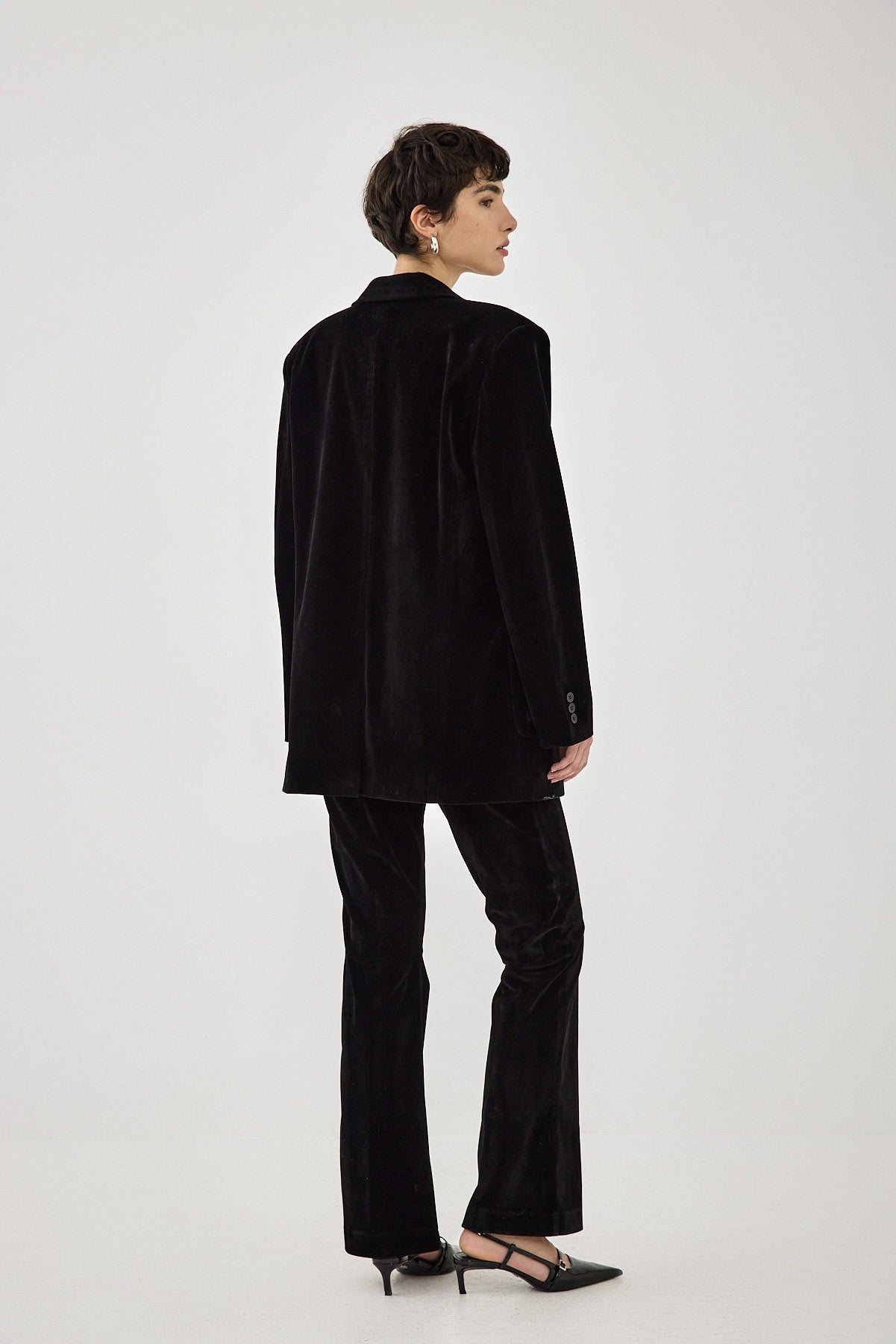 Oversized Rigid Velvet Blazer - Dé Rococo