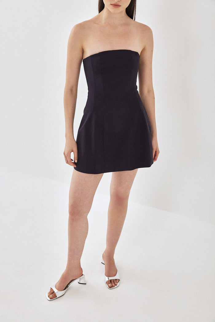 Volume Strapless Mini Dress