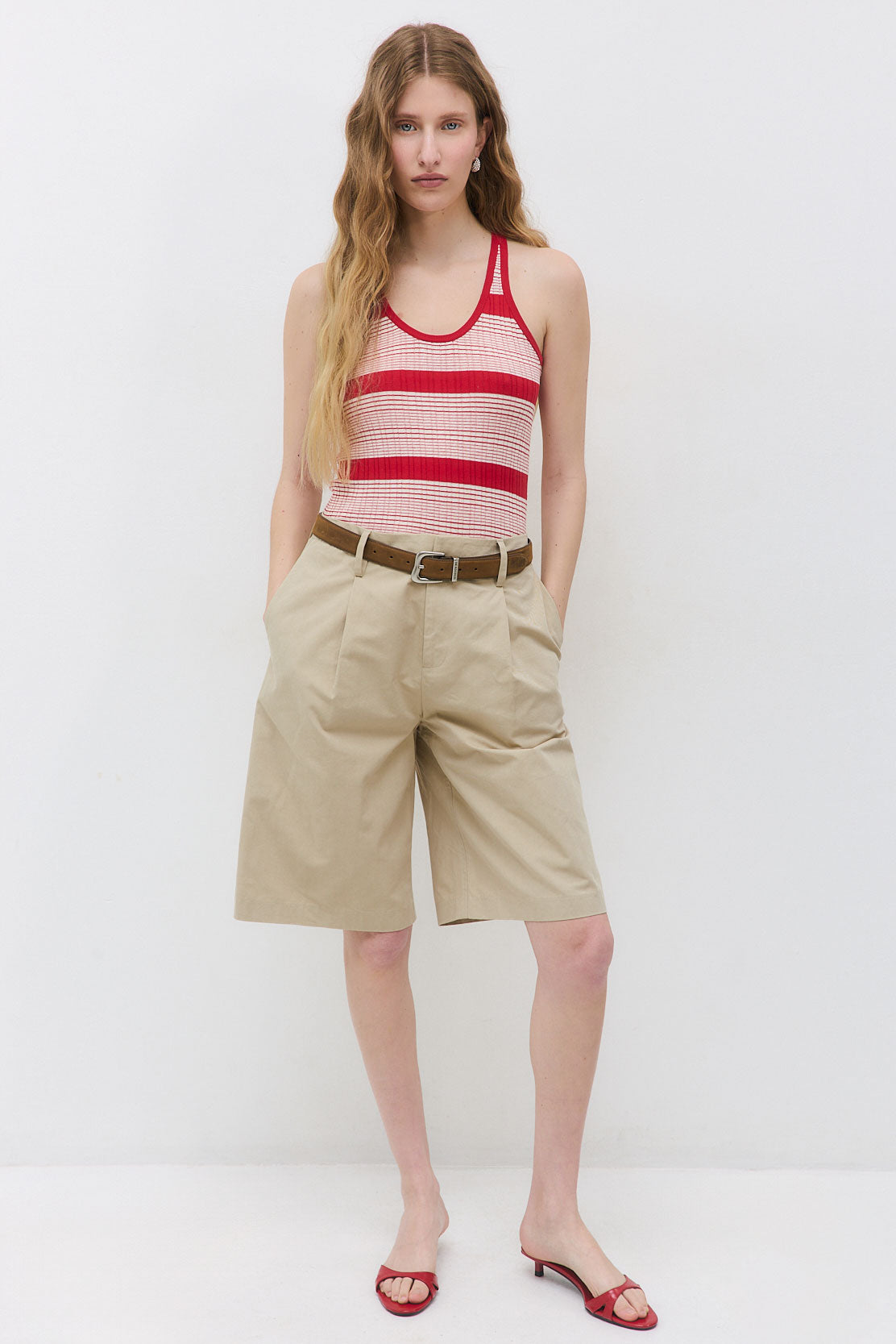 Ribbed Striped Tank Top