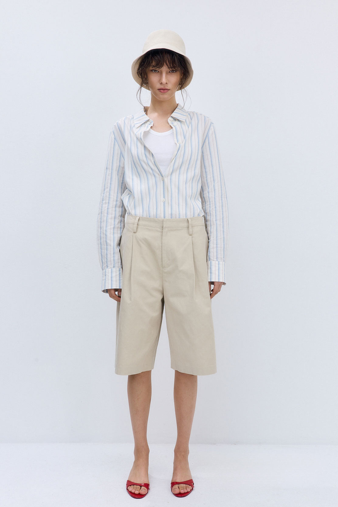 Mid Rise Bermuda Shorts