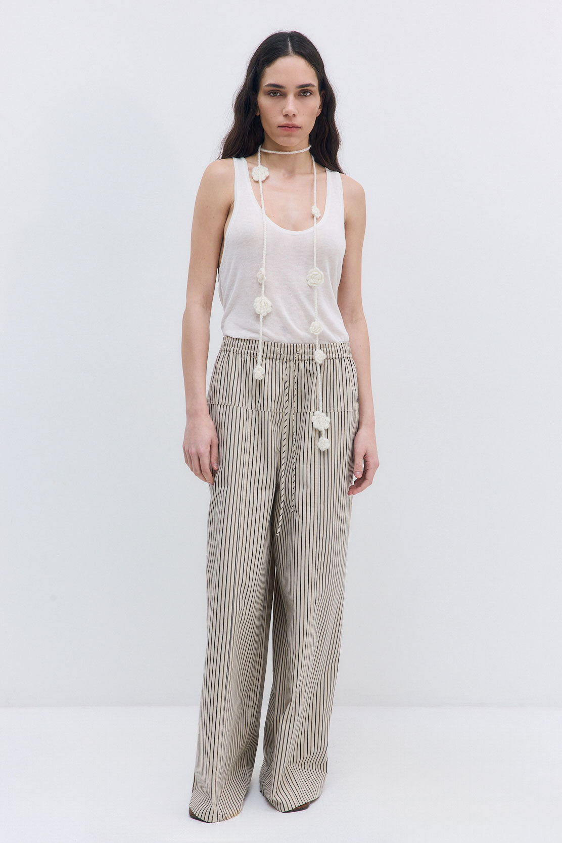 Poplin Wide Leg Pants