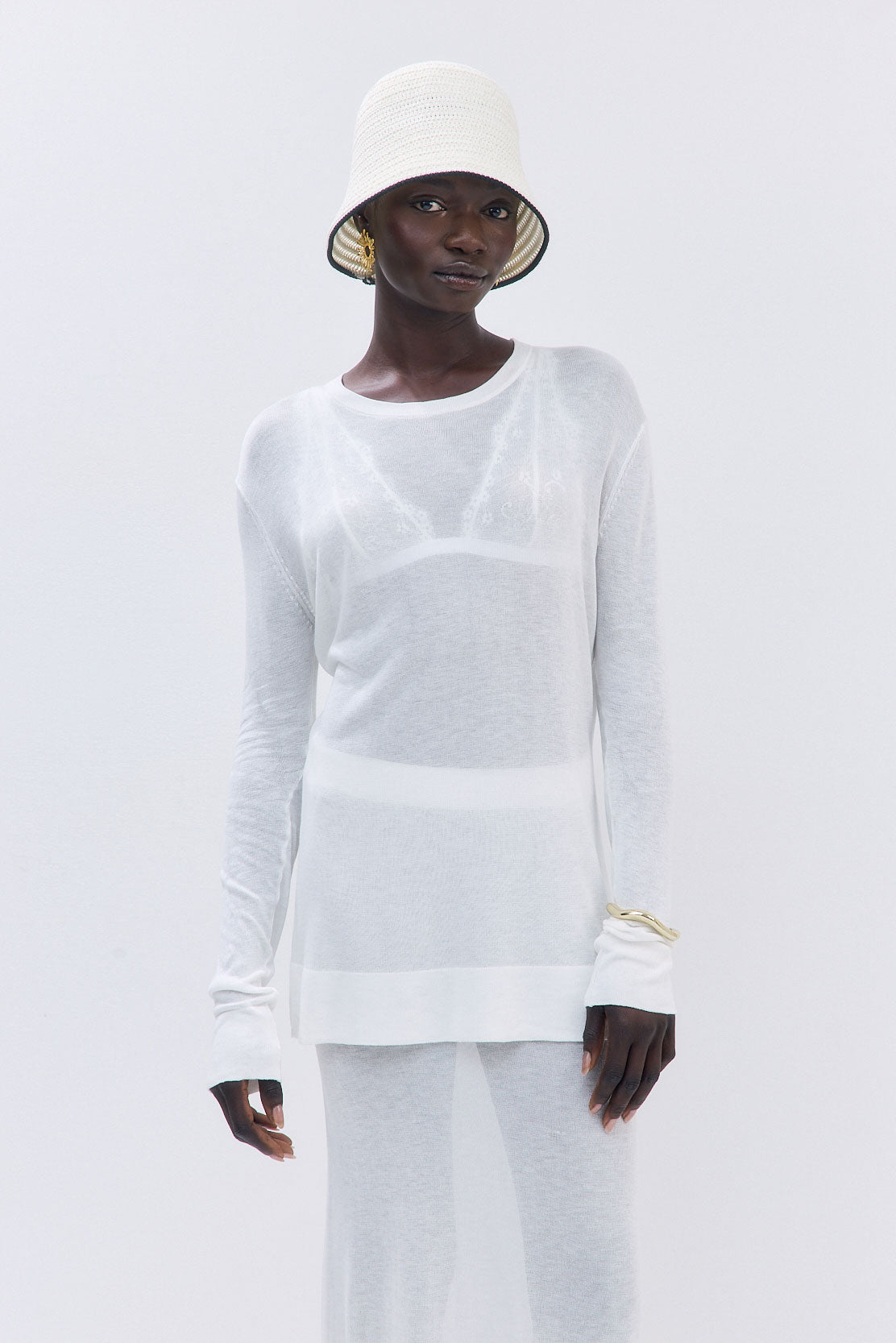 Semi Sheer Long Sleeve