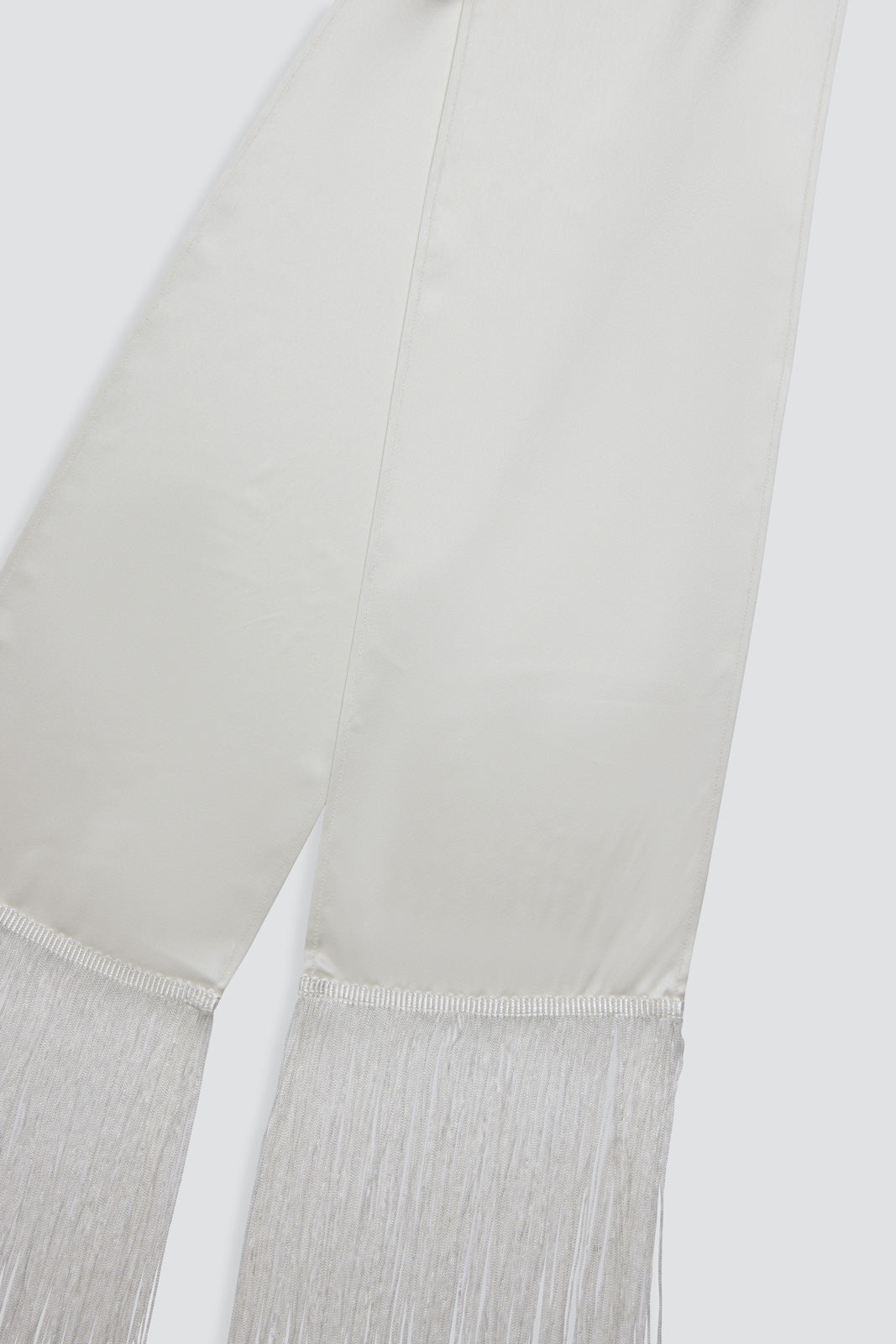 Skinny Satin Fringe Scarf