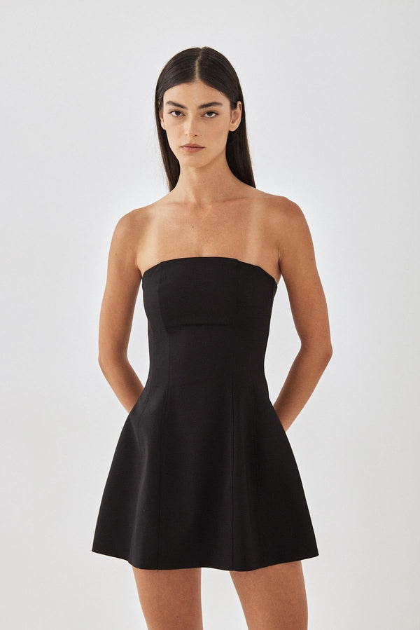 Volume Strapless Mini Dress