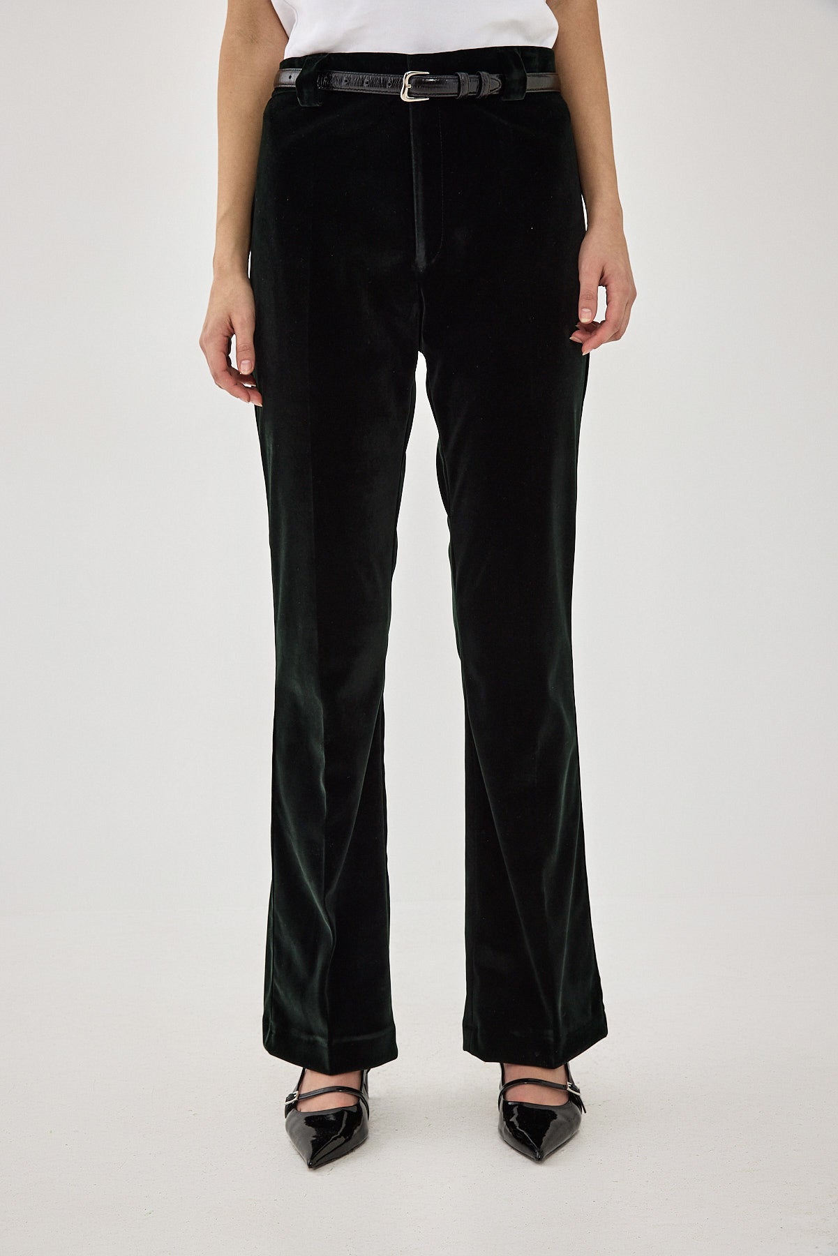 Rigid Velvet Bootcut Pants - Dé Rococo