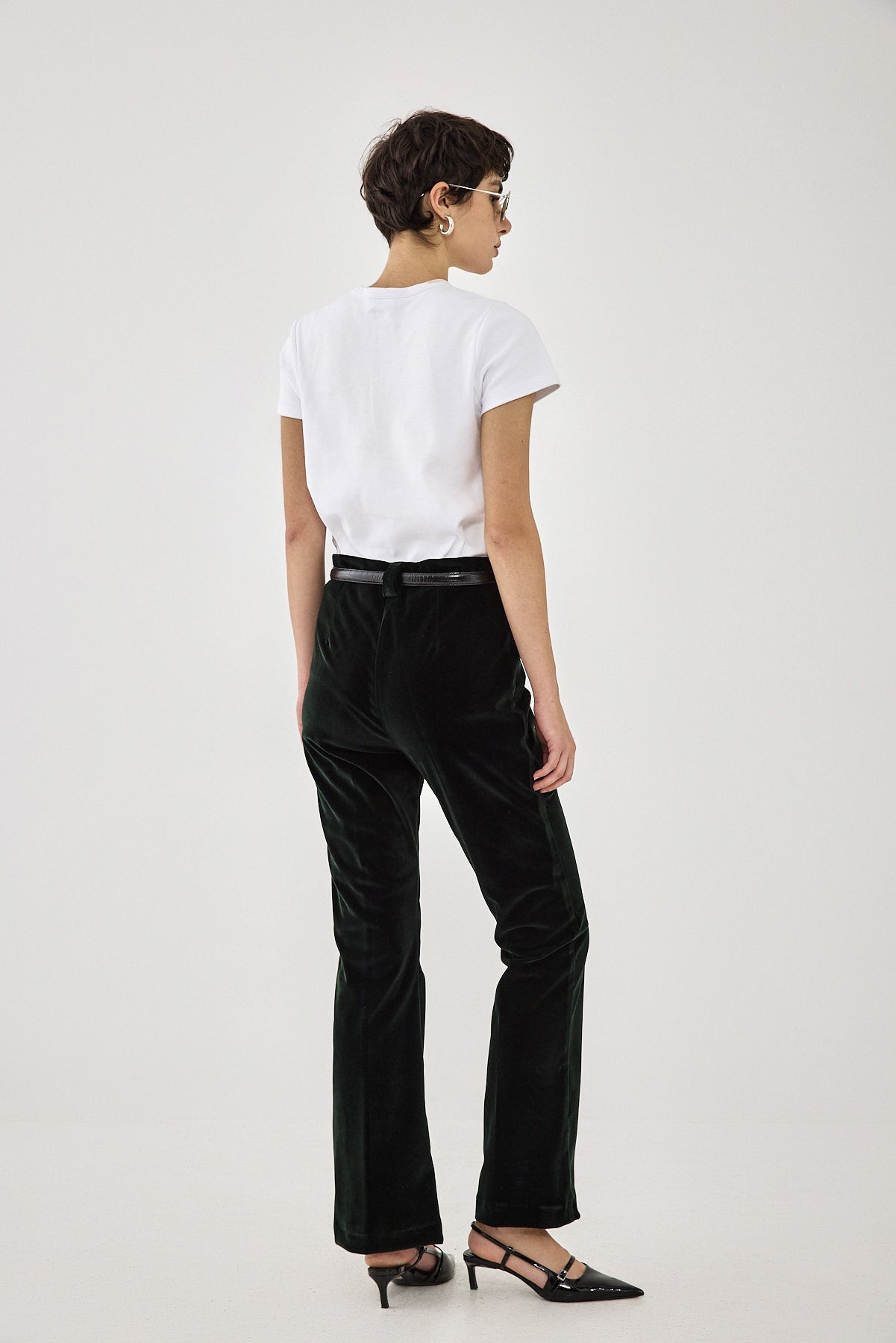 Rigid Velvet Bootcut Pants - Dé Rococo
