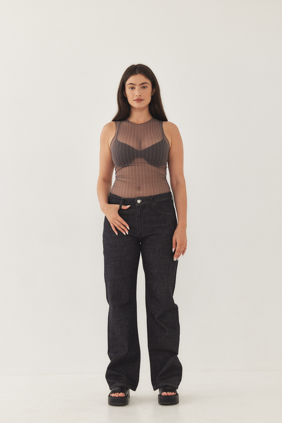 DR Logo Mesh Muscle T - Dé Rococo